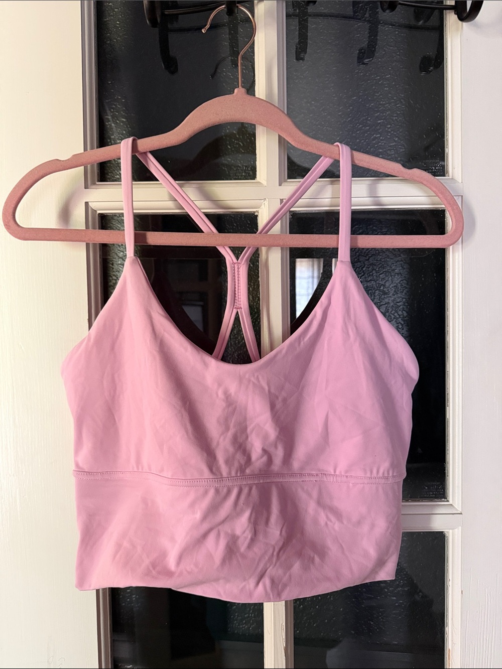 HALARA Pink Strappy Crop Sports Bralette
